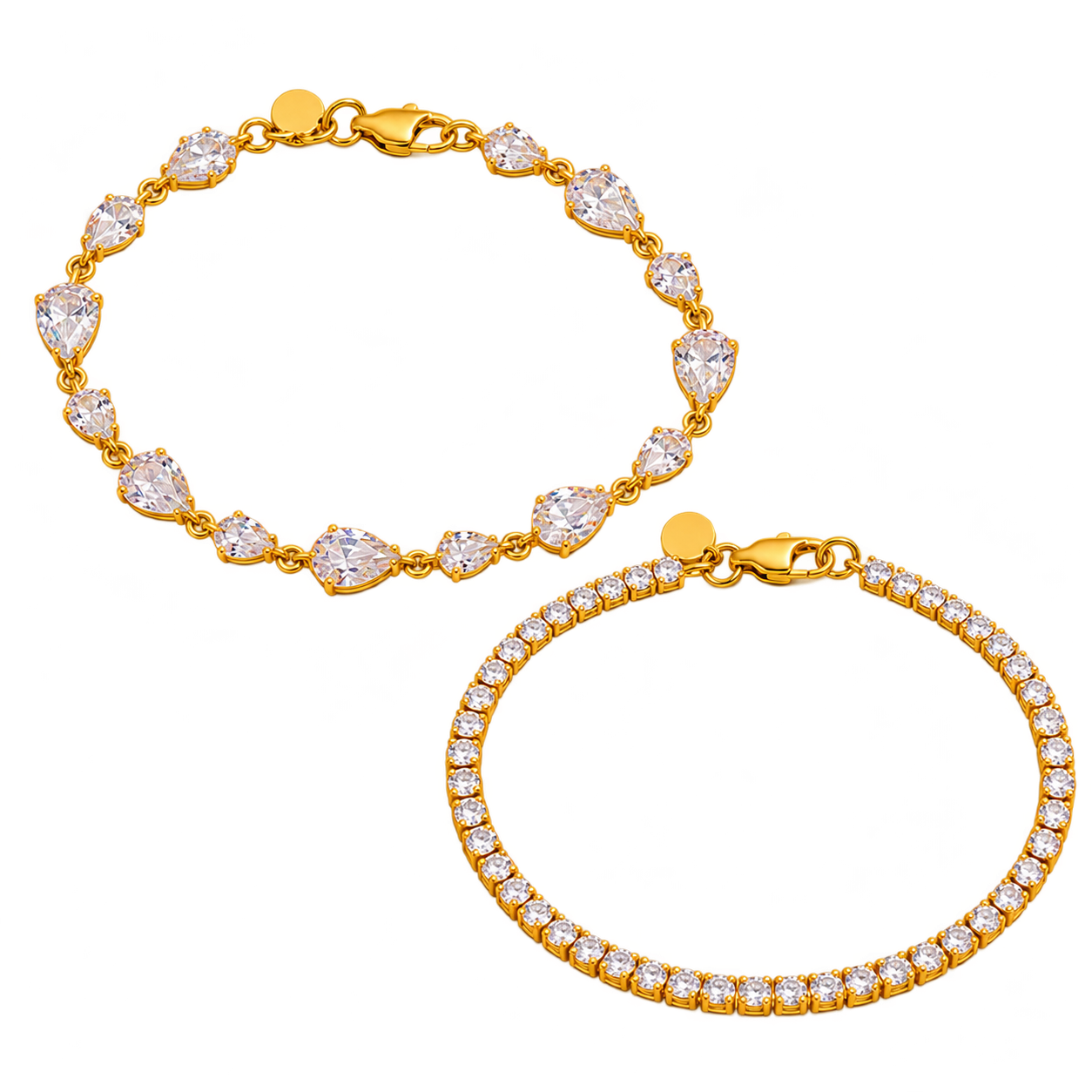 Love & Tennis Gold — brățara Love și brățara Tennis Slim