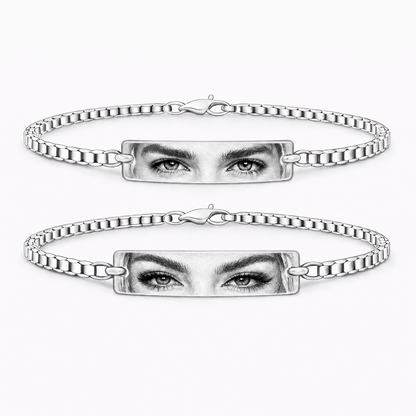 Set 2 Bratari Personalizate Eyes cu Argint