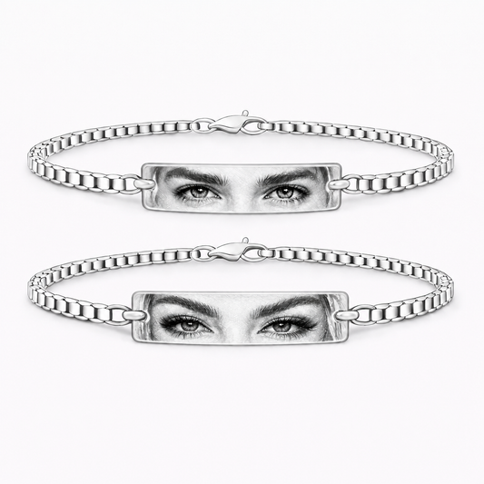 Set 2 Bratari Personalizate Eyes cu Argint