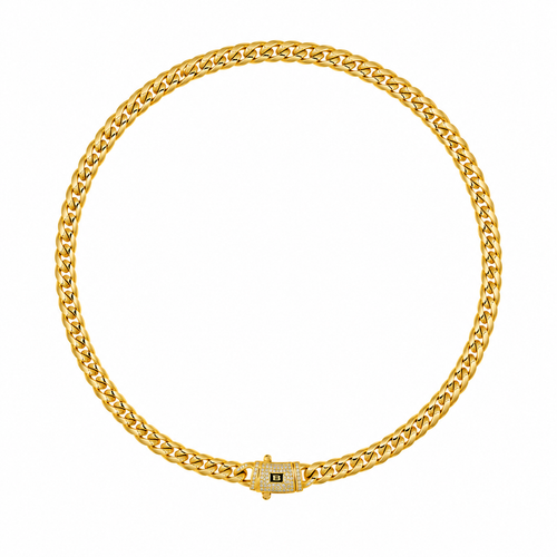 Colier Monaco 6mm Placat cu Aur
