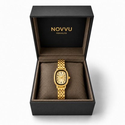 Ceas Vintage Noir Gold