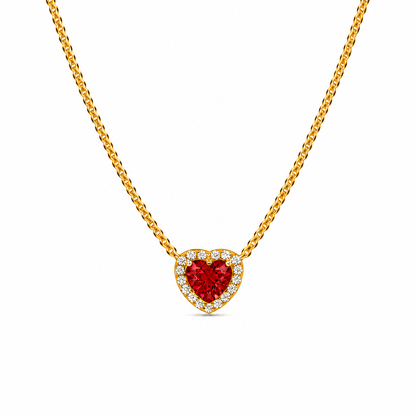 Colier Red Heart Gold