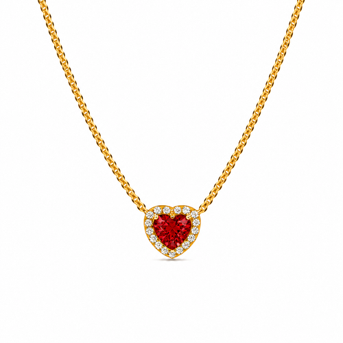 Colier Red Heart Gold