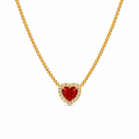 Colier Red Heart Gold