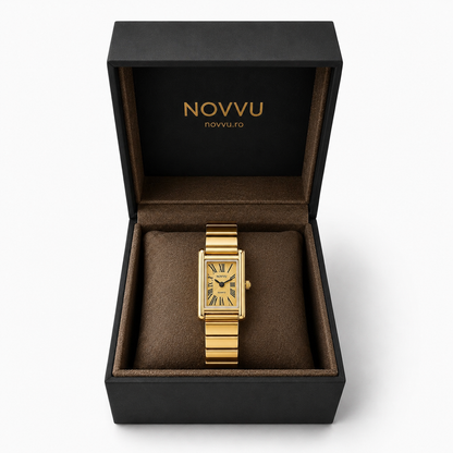 Ceas Vintage Icon Gold Reglabil