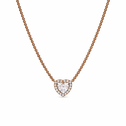 Set bijuterii Inel,Cercei si Colier White Heart Rose Cu Argint