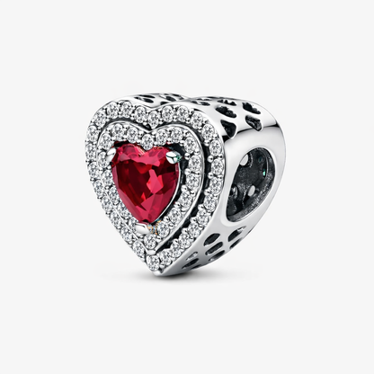 Talisman Pandantiv Red Heart Cu Argint