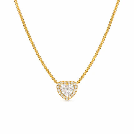 Set bijuterii Inel,Bratara si Colier White Heart Cu Aur