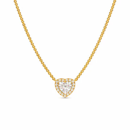 Set bijuterii Inel,Bratara si Colier White Heart Cu Aur