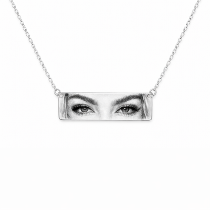 Colier Personalizat Eyes Silver cu Argint