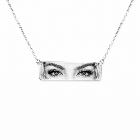 Colier Personalizat Eyes Silver cu Argint