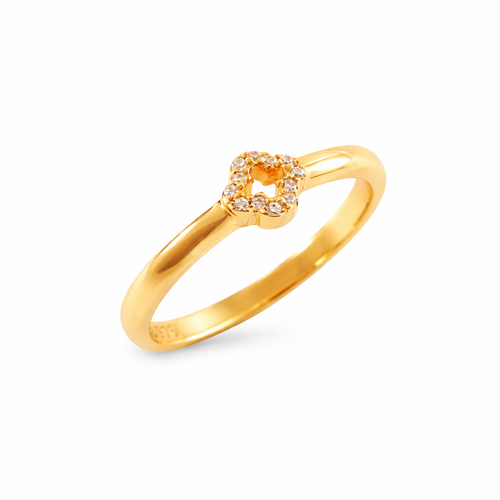 Inel Trifoi Placat cu Aur 18k