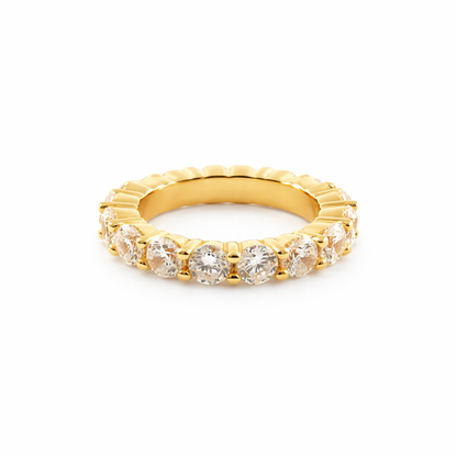 Inel Cristal Placat cu Aur 18k