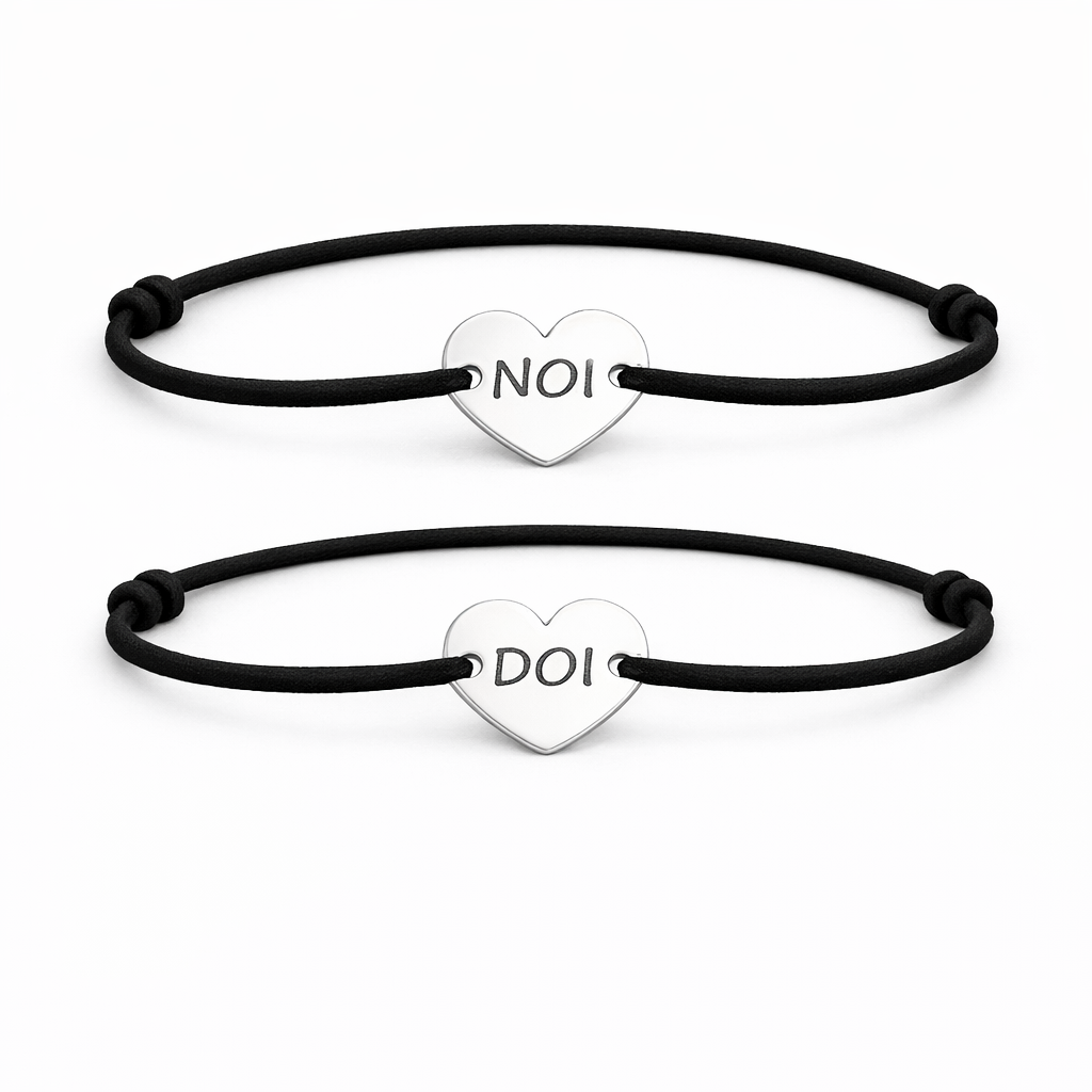 Set 2 Bratari Personalizate Noi Doi cu Argint