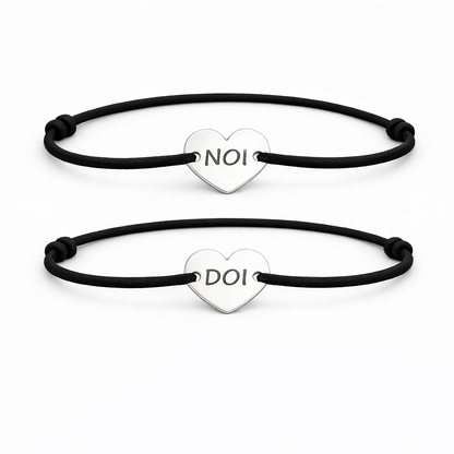 Set 2 Bratari Personalizate Noi Doi cu Argint