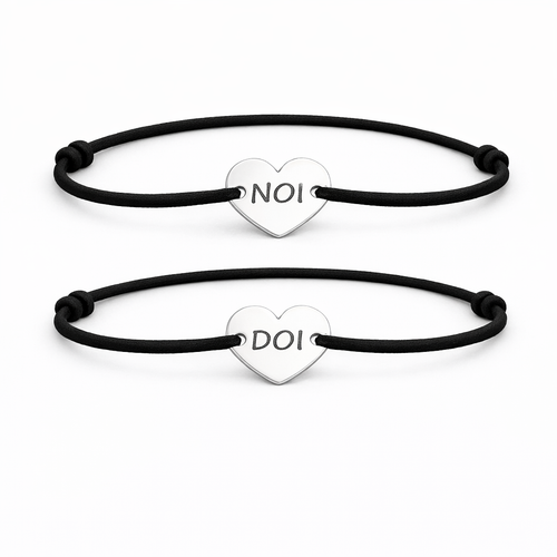 Set 2 Bratari Personalizate Noi Doi cu Argint