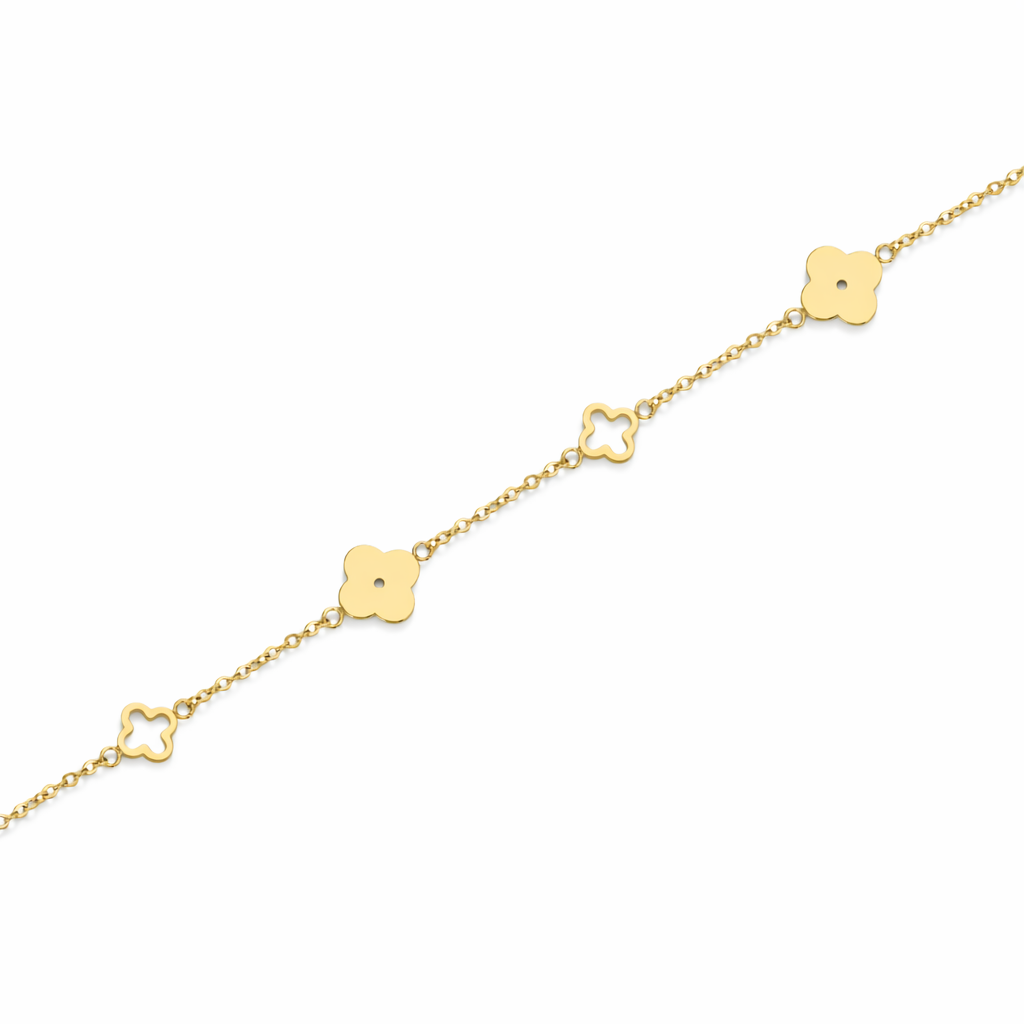 Bratara Trifoi Placata cu Aur 18k