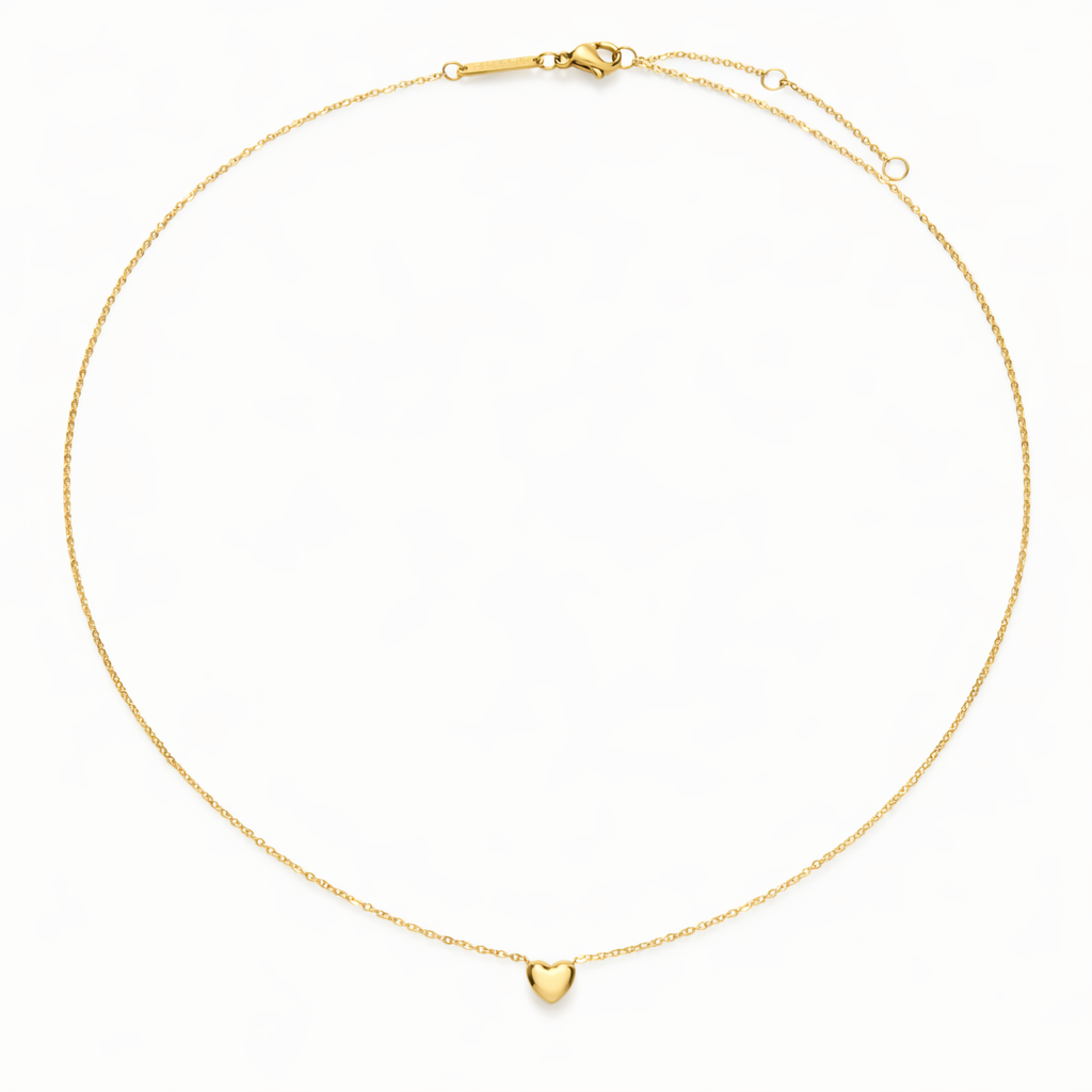 Colier Inima Placat cu Aur 18k