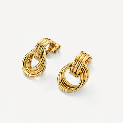 Cercei Unique Placati cu Aur 18k