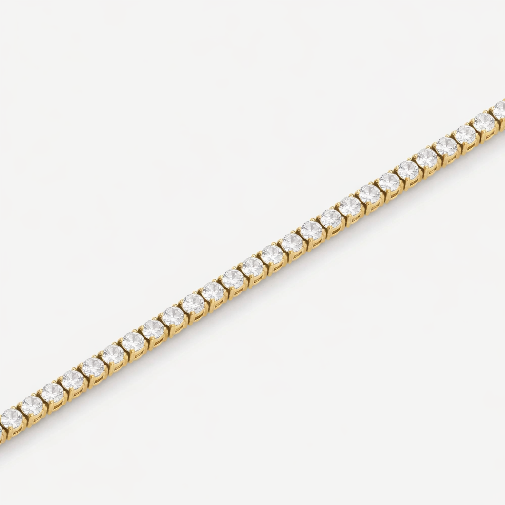 Colier Tennis Placat cu Aur 18k