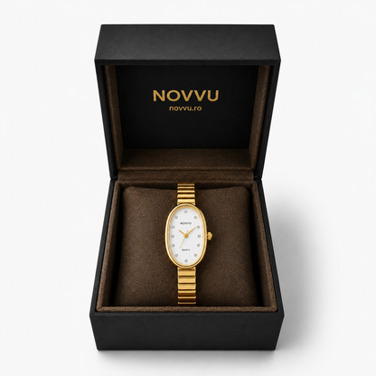 Ceas Vintage Aurora Gold Reglabil
