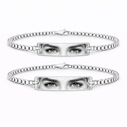 Set 2 Bratari Personalizate Eyes cu Argint