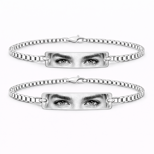 Set 2 Bratari Personalizate Eyes cu Argint