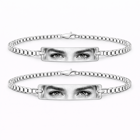Set 2 Bratari Personalizate Eyes cu Argint