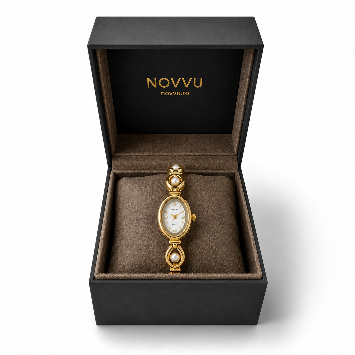 Ceas Vintage Onyx Gold