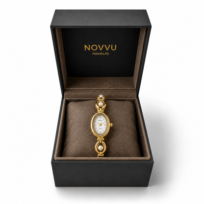 Ceas Vintage Onyx Gold