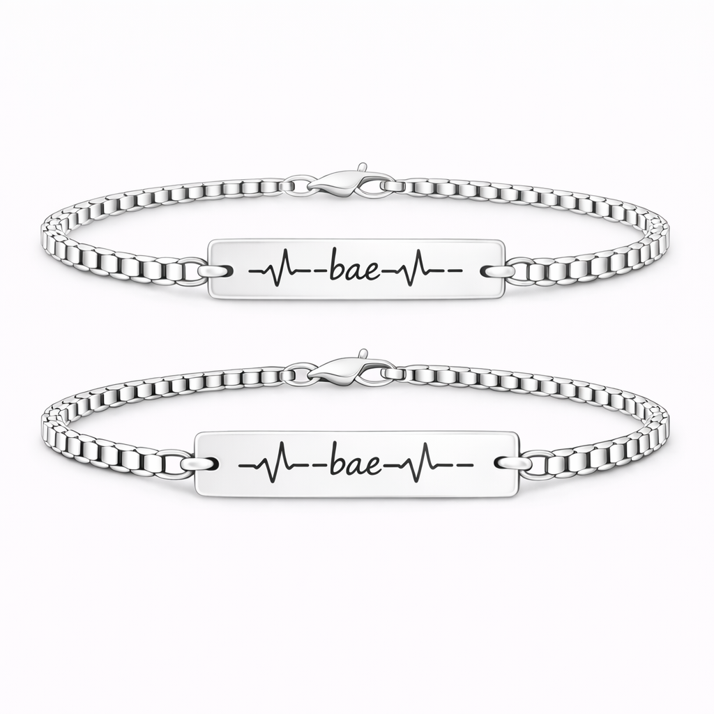 Set 2 Bratari Personalizate Bae cu Argint