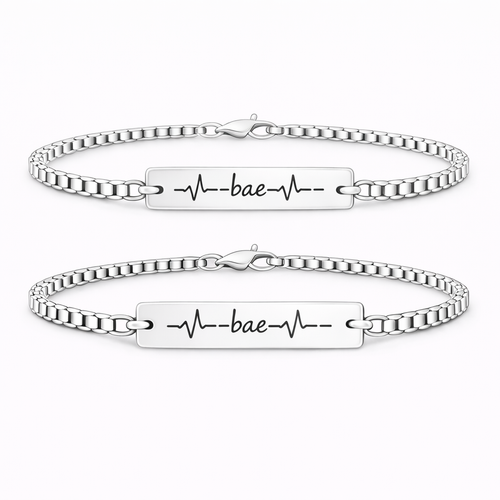 Set 2 Bratari Personalizate Bae cu Argint
