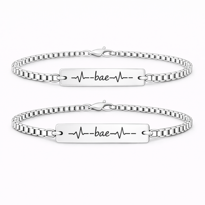 Set 2 Bratari Personalizate Bae cu Argint