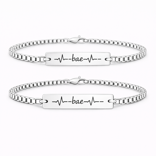 Set 2 Bratari Personalizate Bae cu Argint