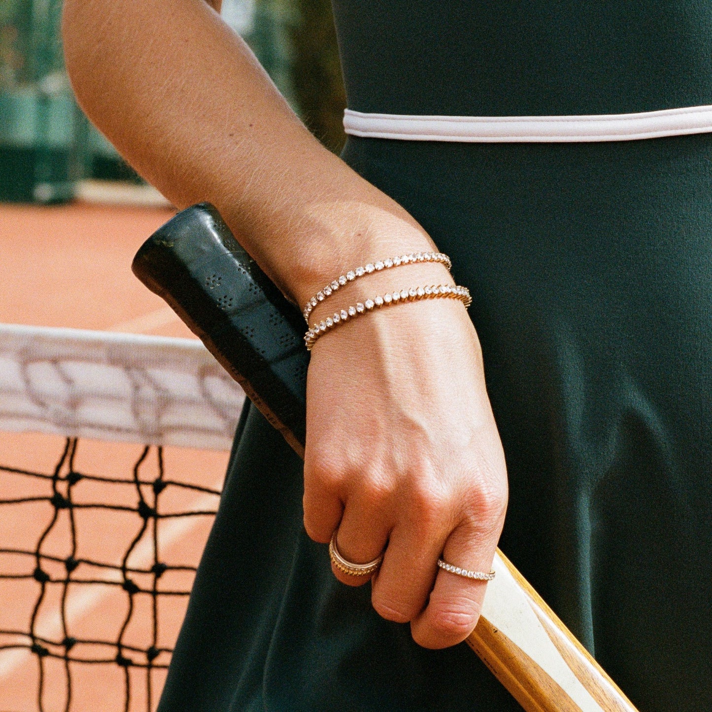Bratara Tennis Placata cu Aur 18k