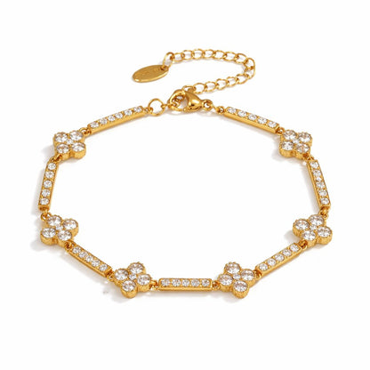 Bratara Floare Placata cu Aur 18k