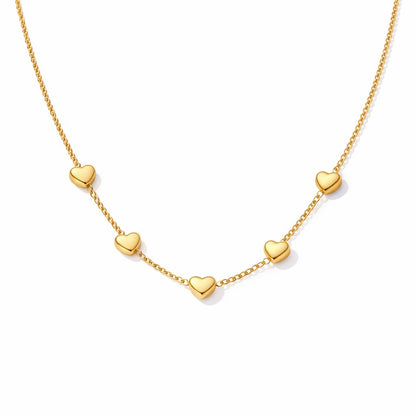 Colier Multi Heart Placat cu Aur 18k