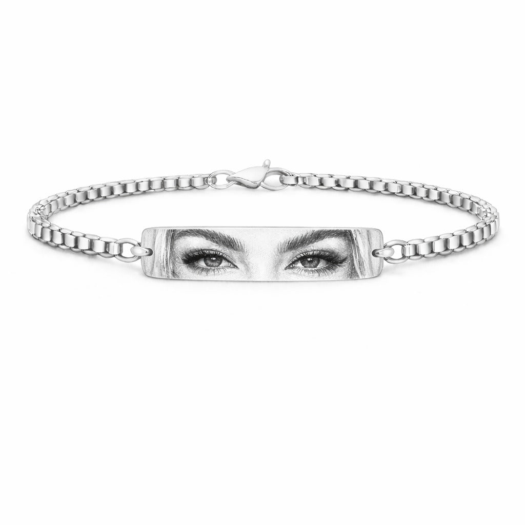 Bratara Personalizata Eyes cu Argint
