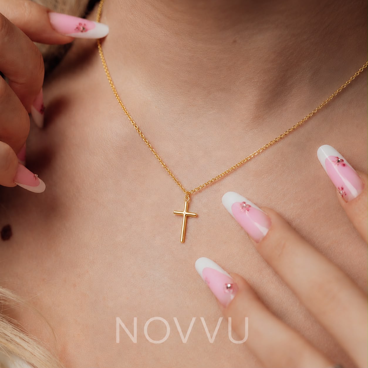 Colier Cruce Gold cu Aur