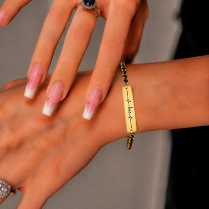 Bratara Personalizata Bae Black Gold
