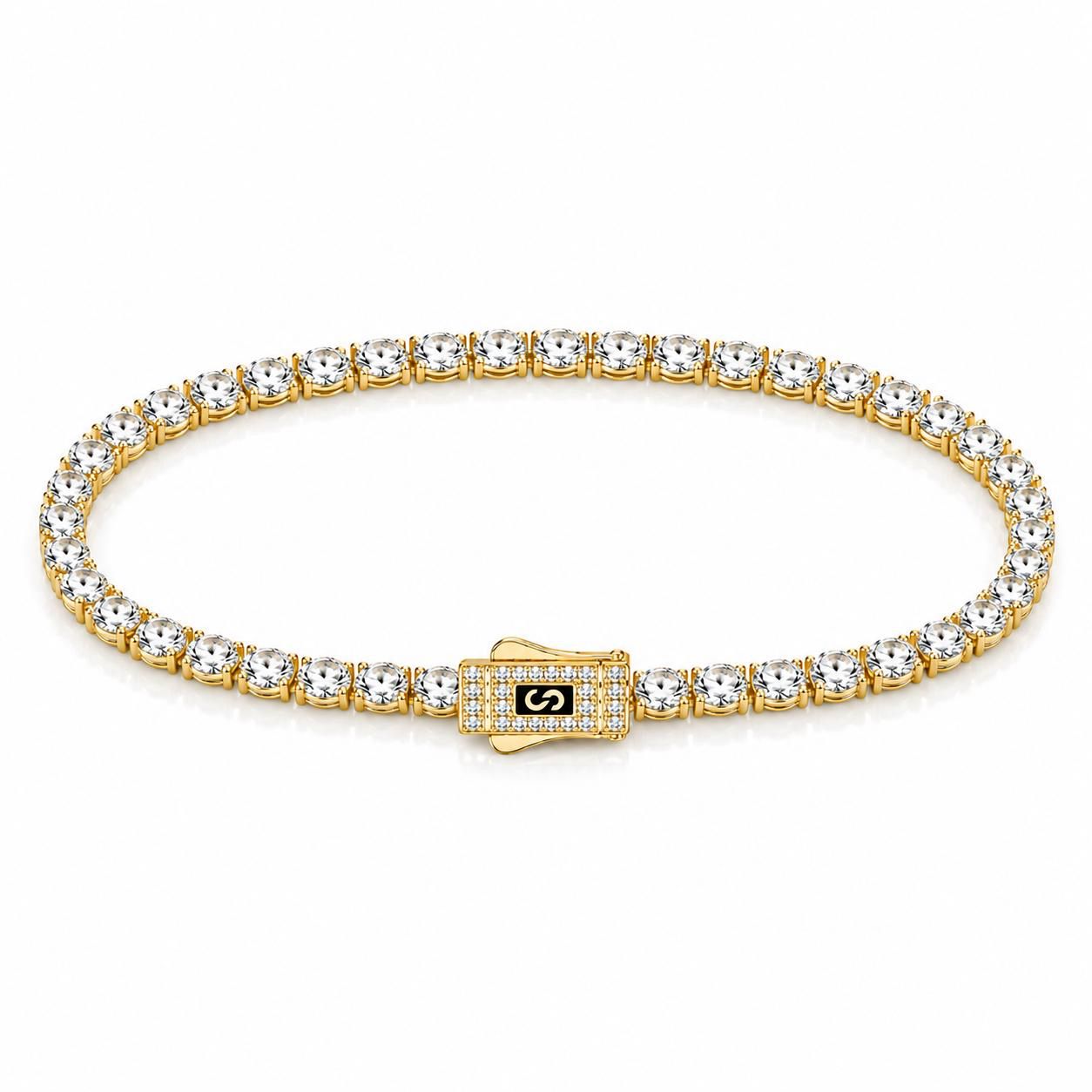 Bratara Monaco Tennis Gold Cu Aur 4MM