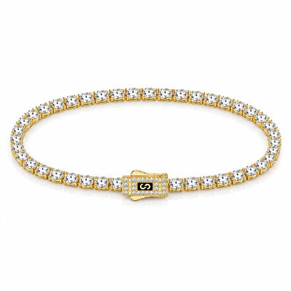 Bratara Monaco Tennis Gold Cu Aur 4MM