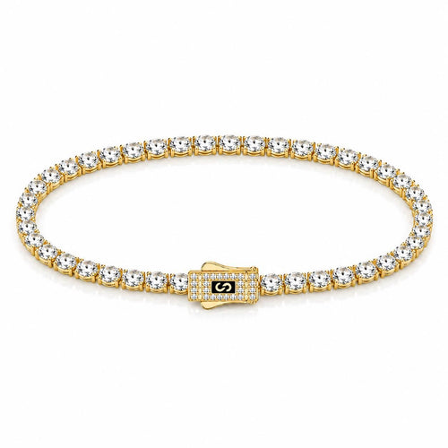 Bratara Monaco Tennis Gold Cu Aur 4MM