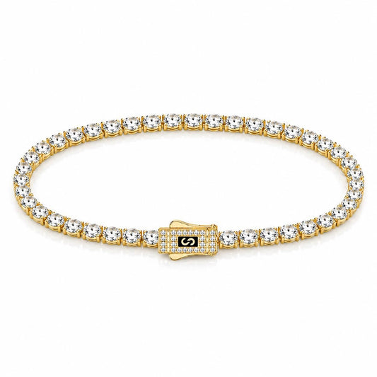 Bratara Monaco Tennis Gold Cu Aur 4MM