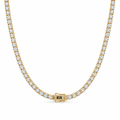 Colier Monaco Tennis Gold cu Aur 4MM