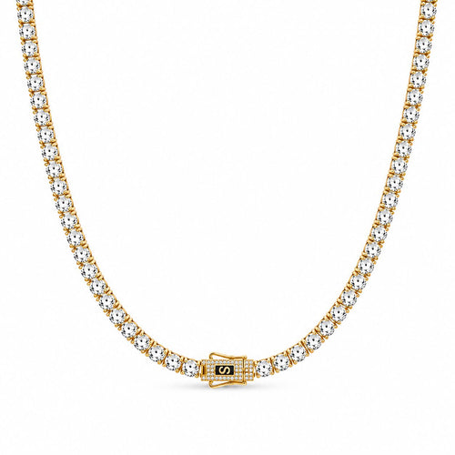 Colier Monaco Tennis Gold cu Aur 4MM
