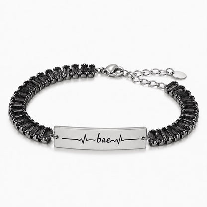 Bratara Personalizata Bae Mystic Black Silver Cu Argint