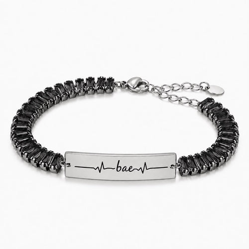 Bratara Personalizata Bae Mystic Black Silver Cu Argint