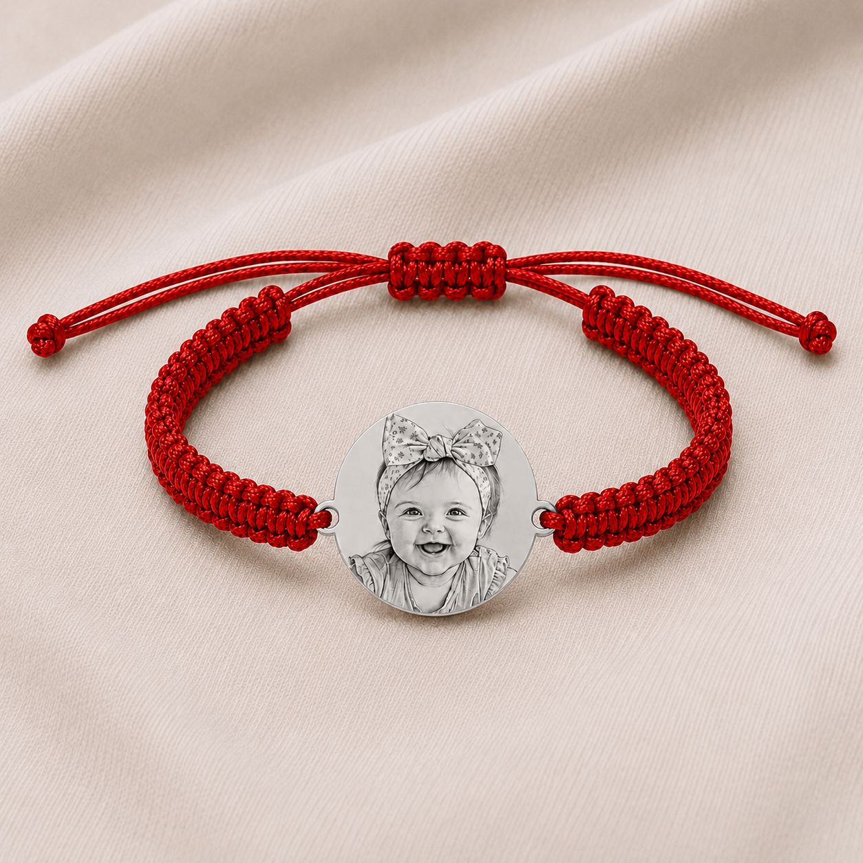 Bratara Rosie Personalizata Bebe cu Argint