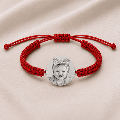 Bratara Rosie Personalizata Bebe cu Argint